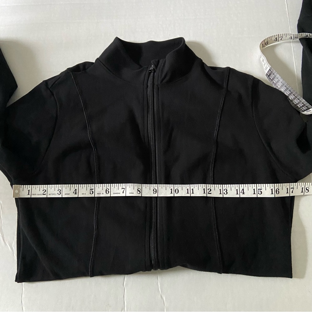 Soma Sport Black Workout Yoga Jacket Zip Up Size Medium Zip Pockets - Picture 15 of 16